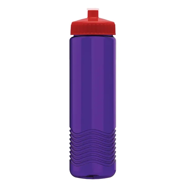 New Slim Cylinder Design 24 oz. Transparent Water Bottles with Push-Pull... from ASI 40480 Koozie Group
