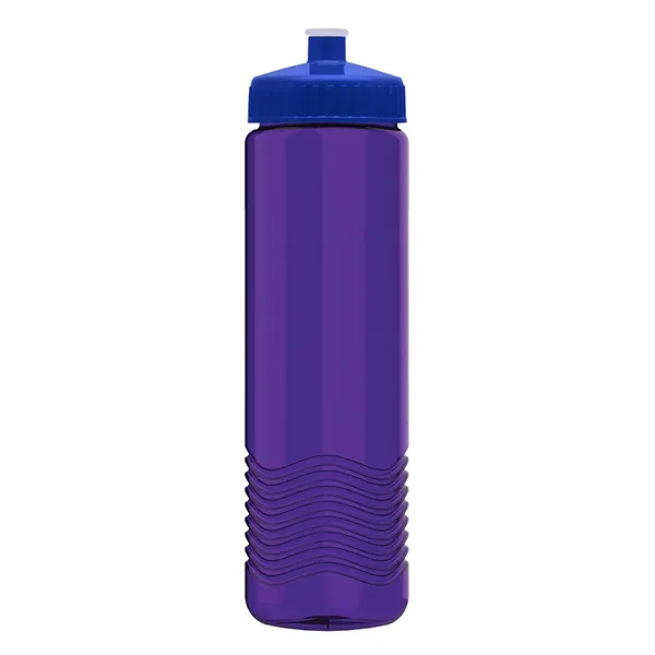 New Slim Cylinder Design 24 oz. Transparent Water Bottles with Push-Pull... from ASI 40480 Koozie Group