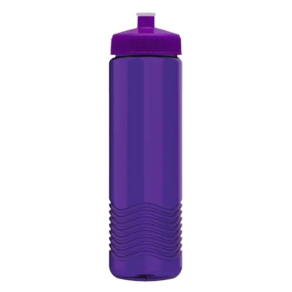 New Slim Cylinder Design 24 oz. Transparent Water Bottles with Push-Pull... from ASI 40480 Koozie Group
