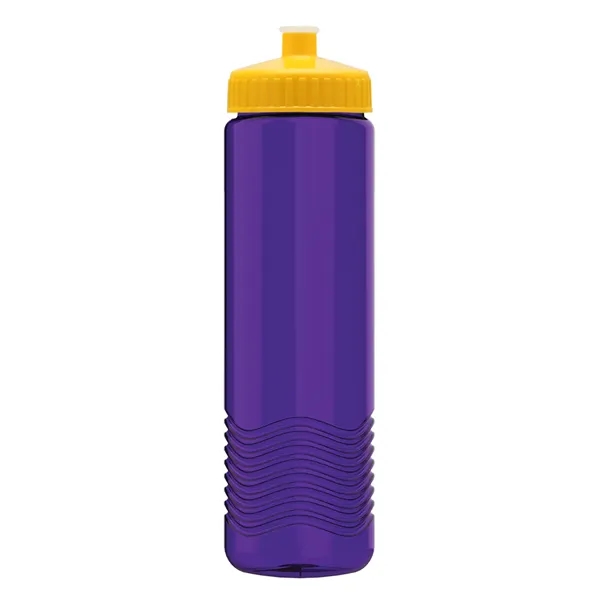New Slim Cylinder Design 24 oz. Transparent Water Bottles with Push-Pull... from ASI 40480 Koozie Group
