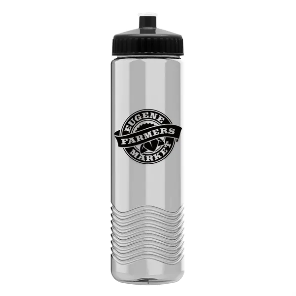 New Slim Cylinder Design 24 oz. Transparent Water Bottles with Push-Pull... from ASI 40480 Koozie Group