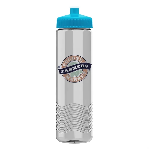 New Slim Cylinder Design 24 oz. Transparent Water Bottles with Push-Pull... from ASI 40480 Koozie Group