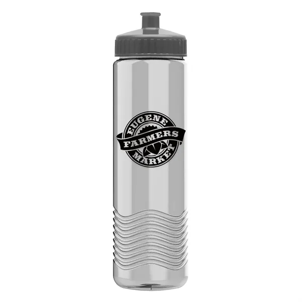 New Slim Cylinder Design 24 oz. Transparent Water Bottles with Push-Pull... from ASI 40480 Koozie Group