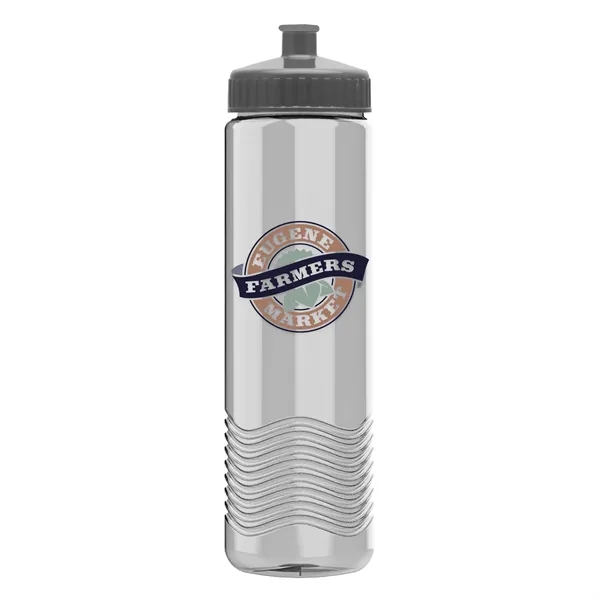 New Slim Cylinder Design 24 oz. Transparent Water Bottles with Push-Pull... from ASI 40480 Koozie Group
