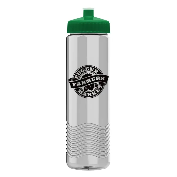 New Slim Cylinder Design 24 oz. Transparent Water Bottles with Push-Pull... from ASI 40480 Koozie Group