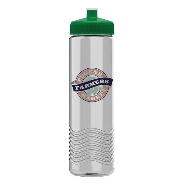 New Slim Cylinder Design 24 oz. Transparent Water Bottles with Push-Pull... from ASI 40480 Koozie Group