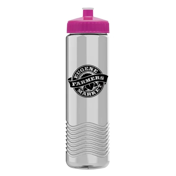 New Slim Cylinder Design 24 oz. Transparent Water Bottles with Push-Pull... from ASI 40480 Koozie Group