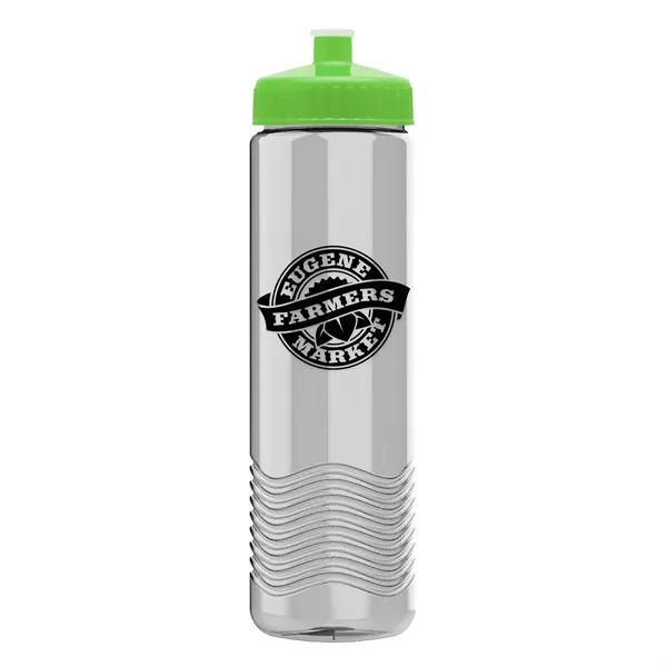 New Slim Cylinder Design 24 oz. Transparent Water Bottles with Push-Pull... from ASI 40480 Koozie Group