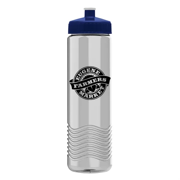 New Slim Cylinder Design 24 oz. Transparent Water Bottles with Push-Pull... from ASI 40480 Koozie Group