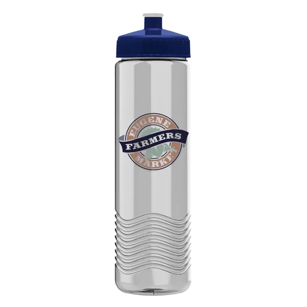 New Slim Cylinder Design 24 oz. Transparent Water Bottles with Push-Pull... from ASI 40480 Koozie Group