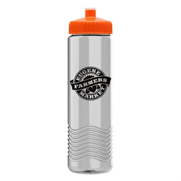 New Slim Cylinder Design 24 oz. Transparent Water Bottles with Push-Pull... from ASI 40480 Koozie Group