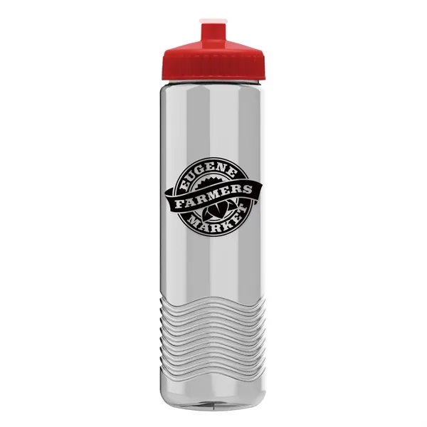 New Slim Cylinder Design 24 oz. Transparent Water Bottles with Push-Pull... from ASI 40480 Koozie Group