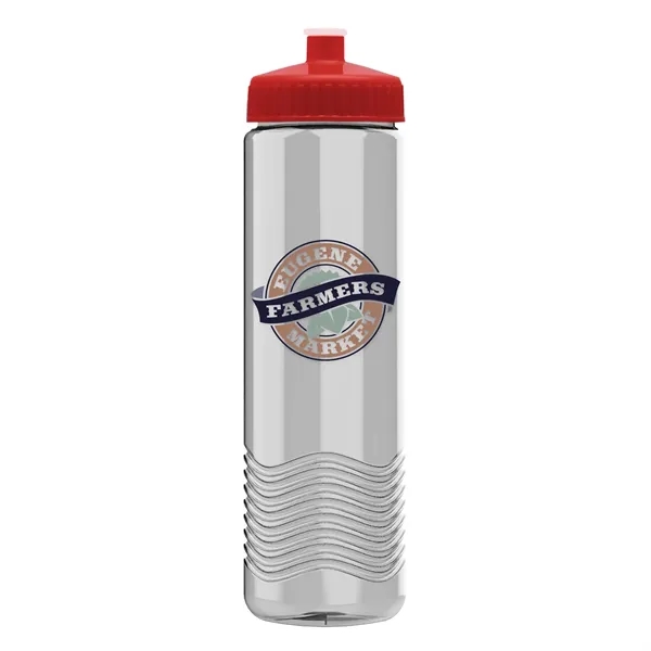 New Slim Cylinder Design 24 oz. Transparent Water Bottles with Push-Pull... from ASI 40480 Koozie Group