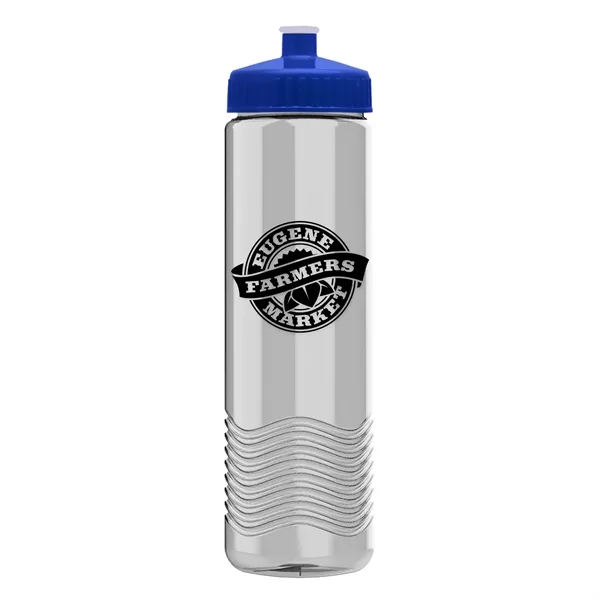 New Slim Cylinder Design 24 oz. Transparent Water Bottles with Push-Pull... from ASI 40480 Koozie Group