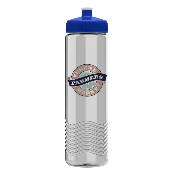New Slim Cylinder Design 24 oz. Transparent Water Bottles with Push-Pull... from ASI 40480 Koozie Group