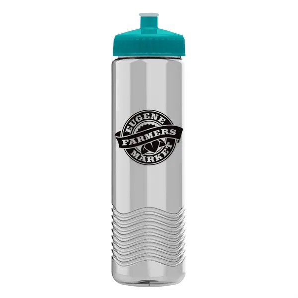 New Slim Cylinder Design 24 oz. Transparent Water Bottles with Push-Pull... from ASI 40480 Koozie Group