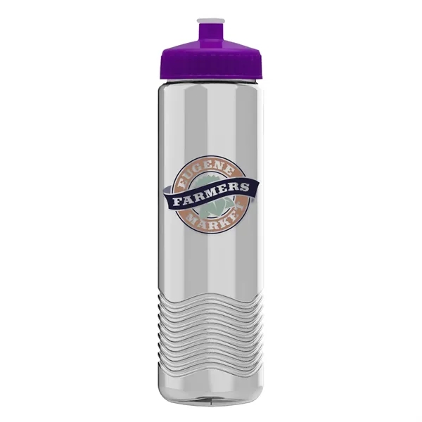 New Slim Cylinder Design 24 oz. Transparent Water Bottles with Push-Pull... from ASI 40480 Koozie Group
