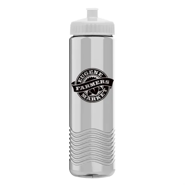 New Slim Cylinder Design 24 oz. Transparent Water Bottles with Push-Pull... from ASI 40480 Koozie Group