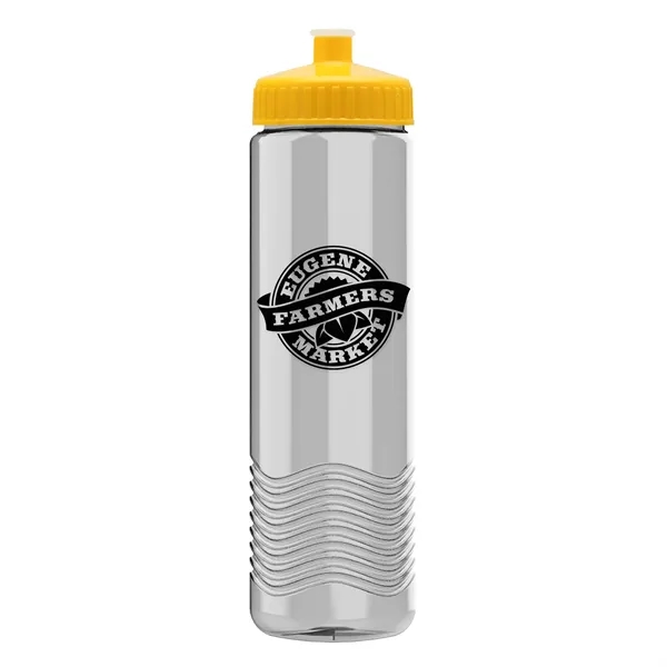 New Slim Cylinder Design 24 oz. Transparent Water Bottles with Push-Pull... from ASI 40480 Koozie Group