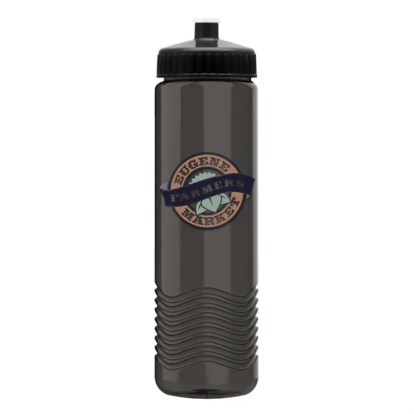 New Slim Cylinder Design 24 oz. Transparent Water Bottles with Push-Pull... from ASI 40480 Koozie Group