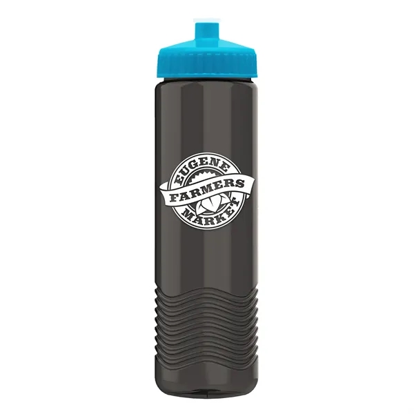 New Slim Cylinder Design 24 oz. Transparent Water Bottles with Push-Pull... from ASI 40480 Koozie Group