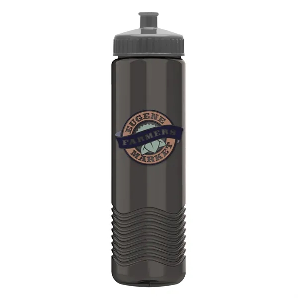 New Slim Cylinder Design 24 oz. Transparent Water Bottles with Push-Pull... from ASI 40480 Koozie Group