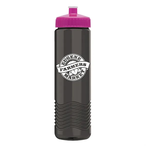 New Slim Cylinder Design 24 oz. Transparent Water Bottles with Push-Pull... from ASI 40480 Koozie Group