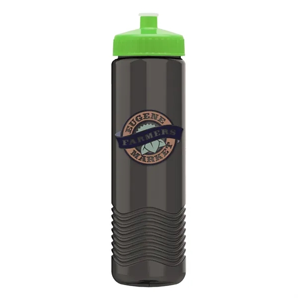 New Slim Cylinder Design 24 oz. Transparent Water Bottles with Push-Pull... from ASI 40480 Koozie Group