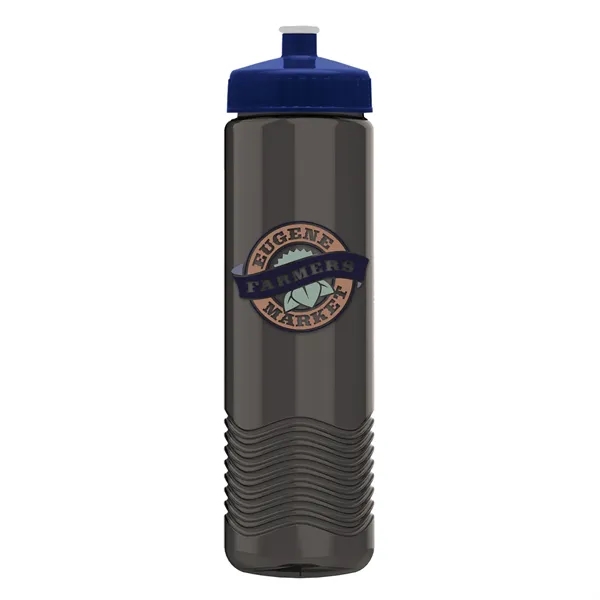 New Slim Cylinder Design 24 oz. Transparent Water Bottles with Push-Pull... from ASI 40480 Koozie Group