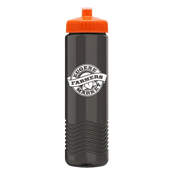 New Slim Cylinder Design 24 oz. Transparent Water Bottles with Push-Pull... from ASI 40480 Koozie Group