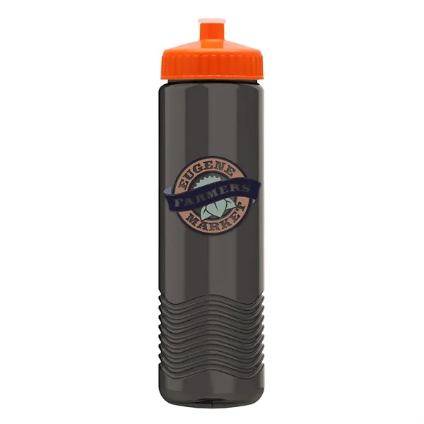 New Slim Cylinder Design 24 oz. Transparent Water Bottles with Push-Pull... from ASI 40480 Koozie Group