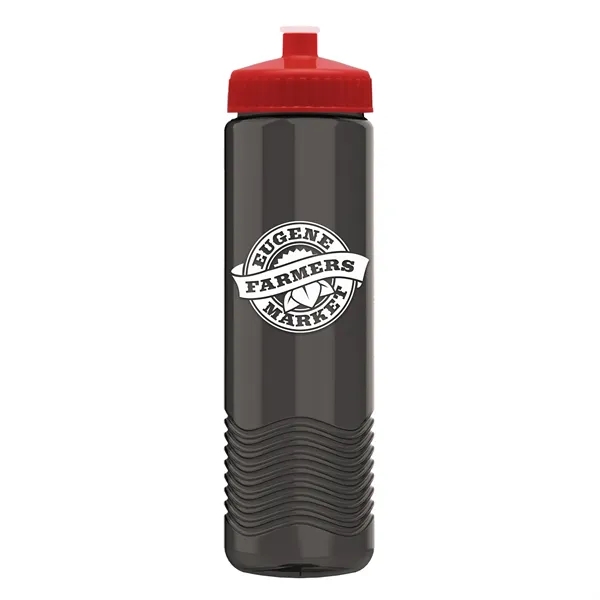 New Slim Cylinder Design 24 oz. Transparent Water Bottles with Push-Pull... from ASI 40480 Koozie Group