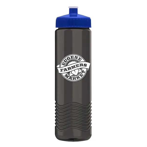 New Slim Cylinder Design 24 oz. Transparent Water Bottles with Push-Pull... from ASI 40480 Koozie Group