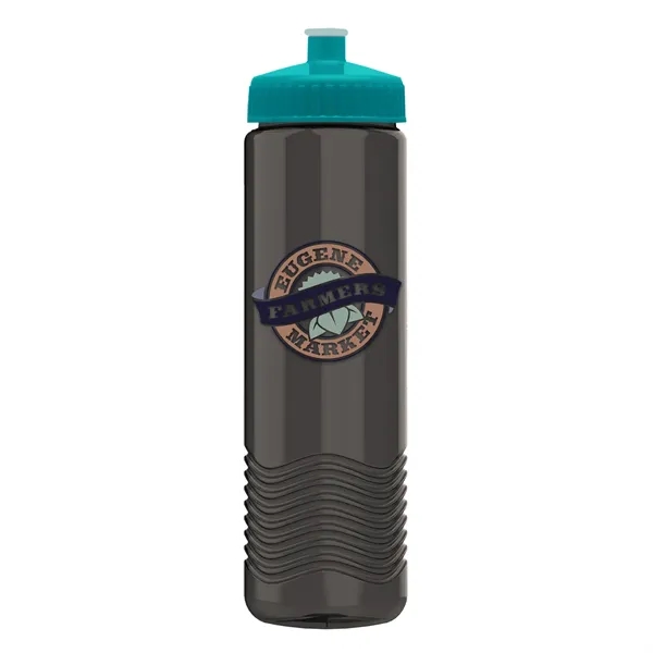 New Slim Cylinder Design 24 oz. Transparent Water Bottles with Push-Pull... from ASI 40480 Koozie Group