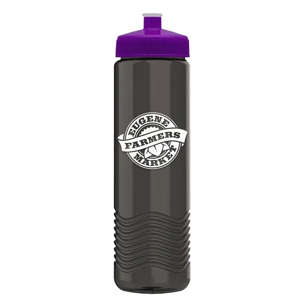 New Slim Cylinder Design 24 oz. Transparent Water Bottles with Push-Pull... from ASI 40480 Koozie Group
