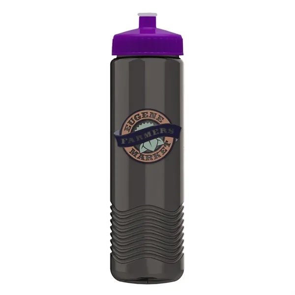 New Slim Cylinder Design 24 oz. Transparent Water Bottles with Push-Pull... from ASI 40480 Koozie Group