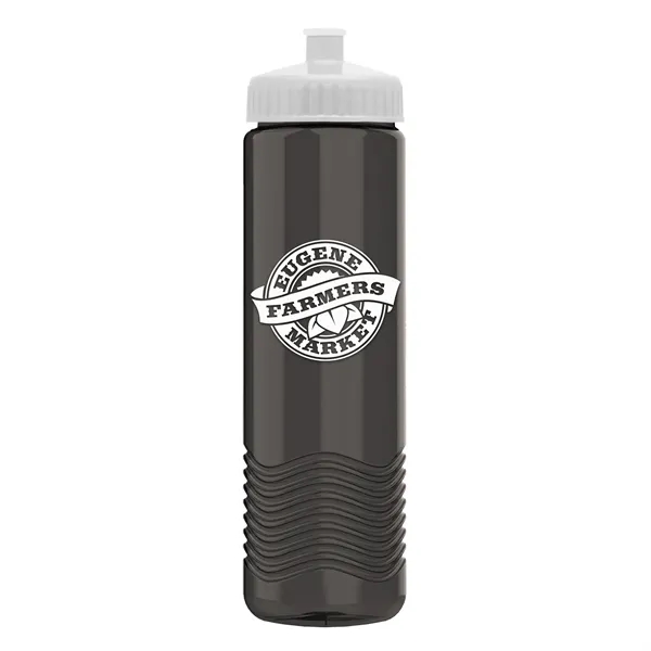 New Slim Cylinder Design 24 oz. Transparent Water Bottles with Push-Pull... from ASI 40480 Koozie Group