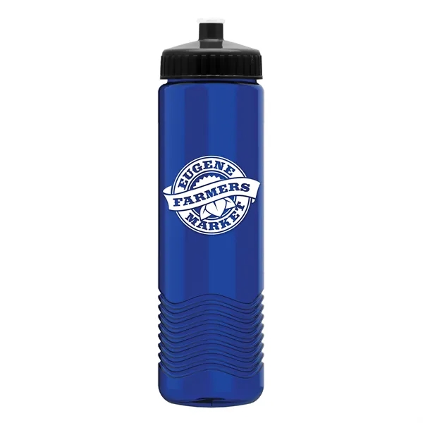 New Slim Cylinder Design 24 oz. Transparent Water Bottles with Push-Pull... from ASI 40480 Koozie Group