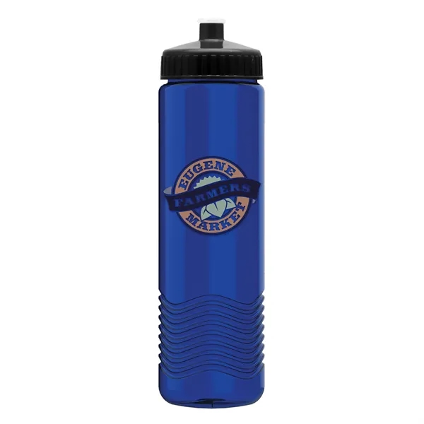New Slim Cylinder Design 24 oz. Transparent Water Bottles with Push-Pull... from ASI 40480 Koozie Group