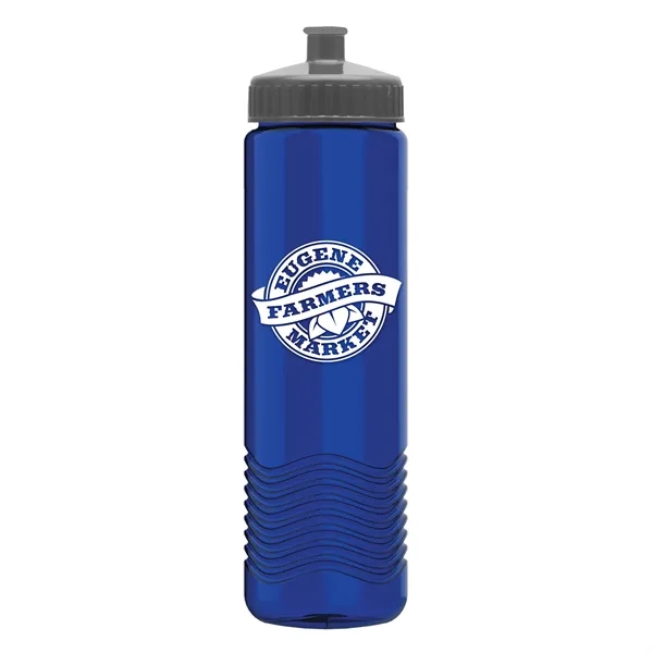 New Slim Cylinder Design 24 oz. Transparent Water Bottles with Push-Pull... from ASI 40480 Koozie Group