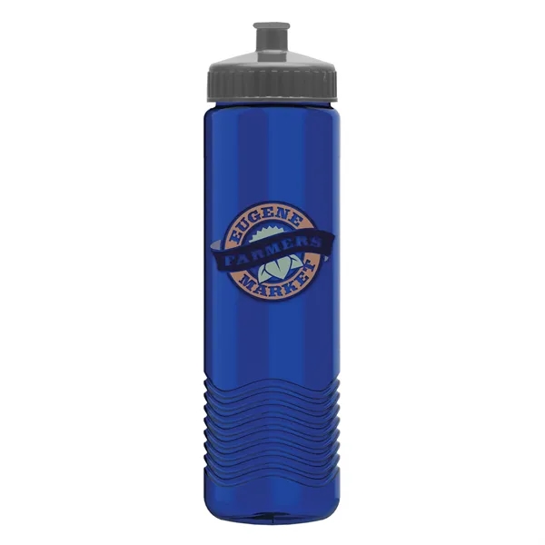 New Slim Cylinder Design 24 oz. Transparent Water Bottles with Push-Pull... from ASI 40480 Koozie Group