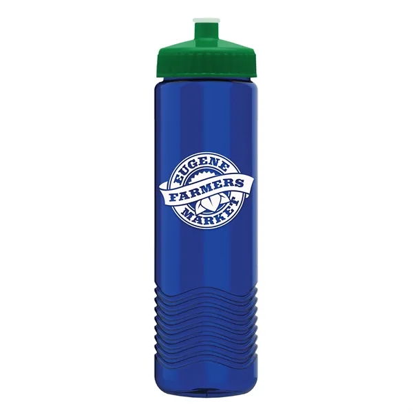 New Slim Cylinder Design 24 oz. Transparent Water Bottles with Push-Pull... from ASI 40480 Koozie Group