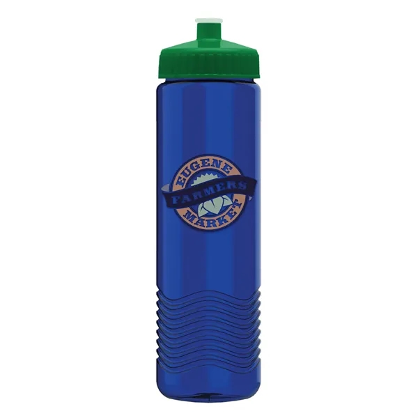 New Slim Cylinder Design 24 oz. Transparent Water Bottles with Push-Pull... from ASI 40480 Koozie Group