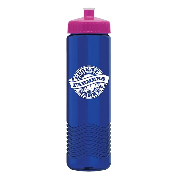 New Slim Cylinder Design 24 oz. Transparent Water Bottles with Push-Pull... from ASI 40480 Koozie Group