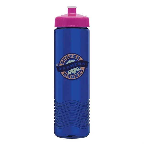 New Slim Cylinder Design 24 oz. Transparent Water Bottles with Push-Pull... from ASI 40480 Koozie Group