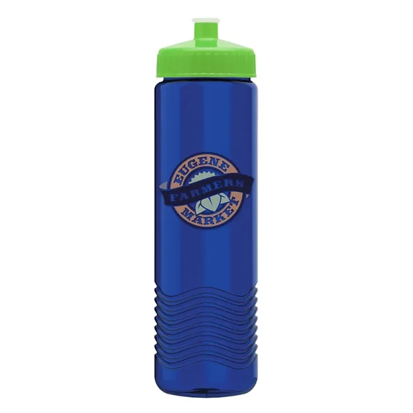 New Slim Cylinder Design 24 oz. Transparent Water Bottles with Push-Pull... from ASI 40480 Koozie Group