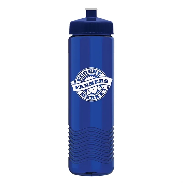New Slim Cylinder Design 24 oz. Transparent Water Bottles with Push-Pull... from ASI 40480 Koozie Group