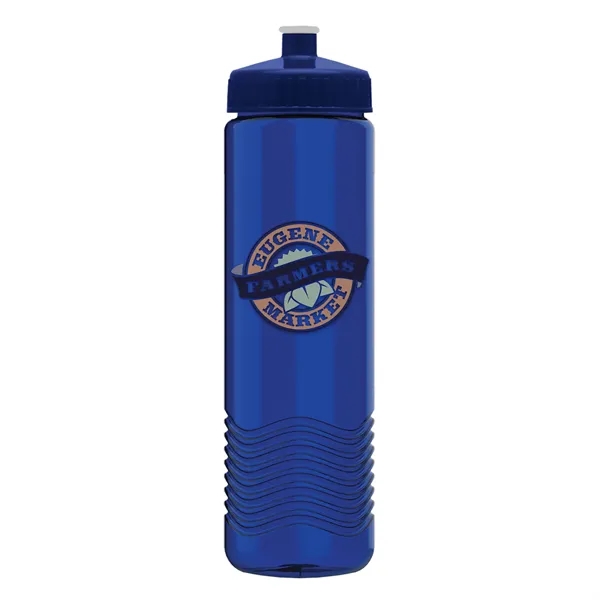 New Slim Cylinder Design 24 oz. Transparent Water Bottles with Push-Pull... from ASI 40480 Koozie Group
