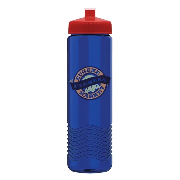 New Slim Cylinder Design 24 oz. Transparent Water Bottles with Push-Pull... from ASI 40480 Koozie Group