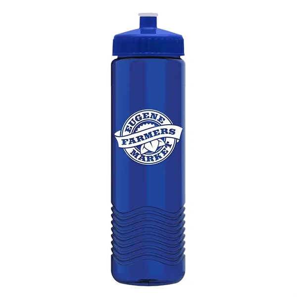 New Slim Cylinder Design 24 oz. Transparent Water Bottles with Push-Pull... from ASI 40480 Koozie Group